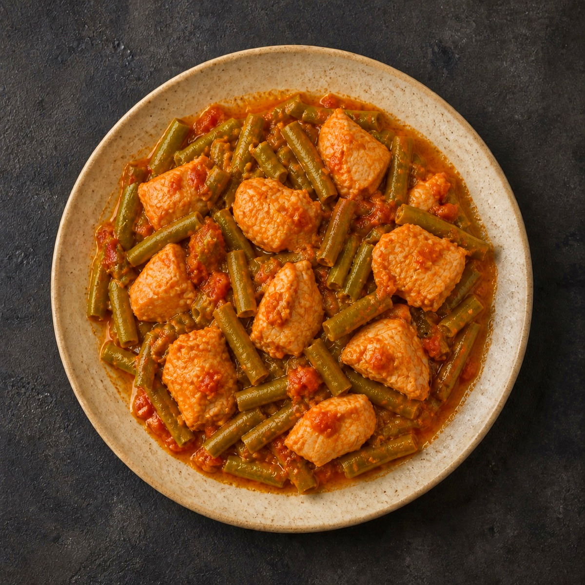 Green bean stew — Chicken
