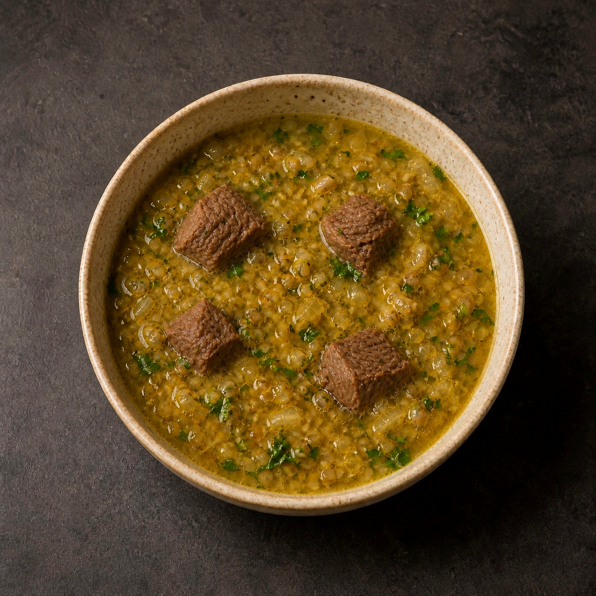 Freekeh soup — Lamb