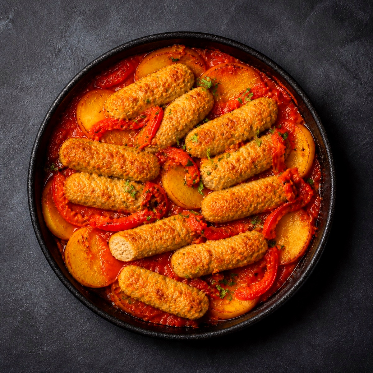 Kofta in tomato sauce — Chicken mince