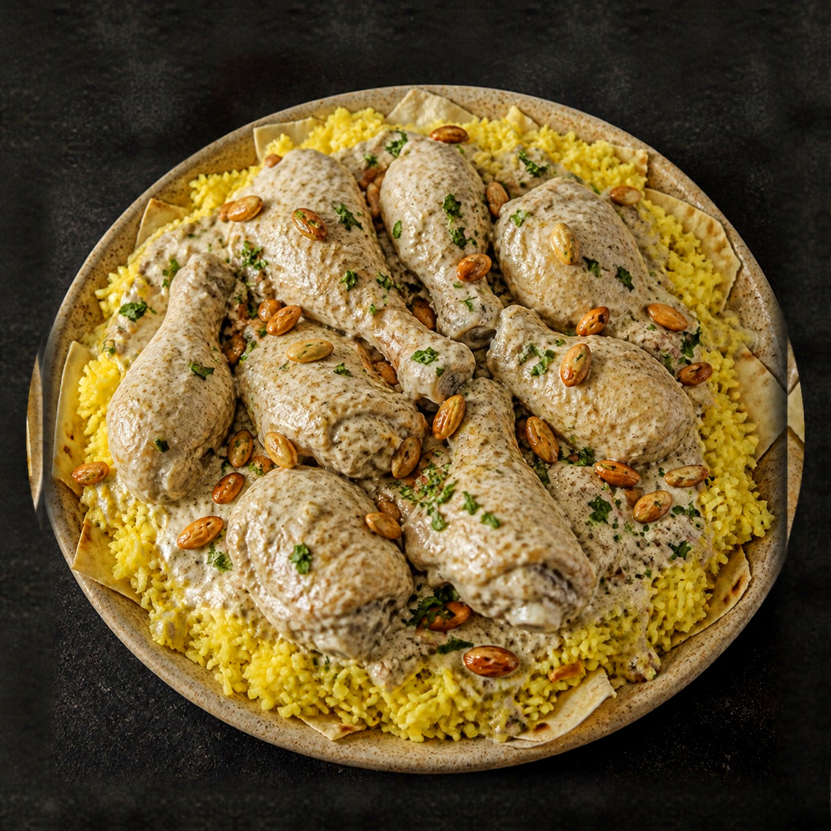 المنسف بالدجاج