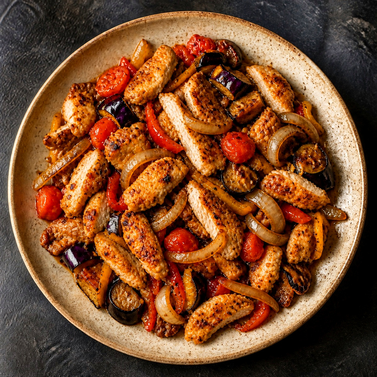Sajiyeh with vegetables — Chicken