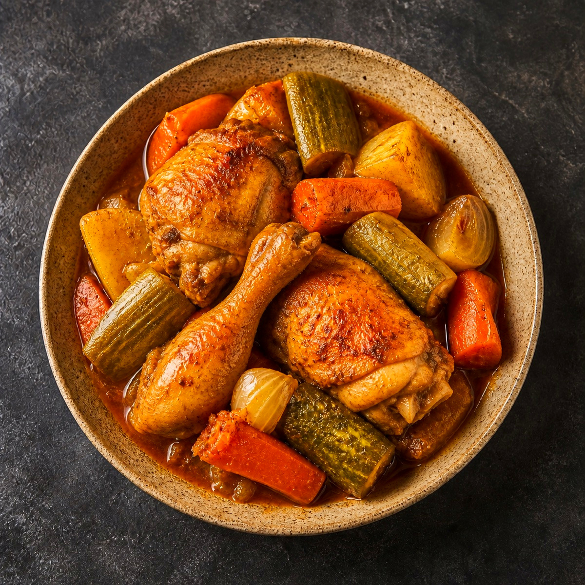 زرب بالخضار بالدجاج